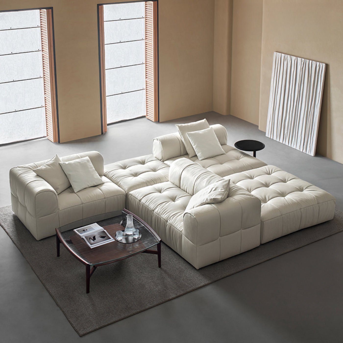 Kieayla Mino Soft Line Modular Sofa-White