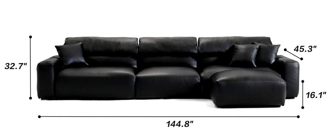 Chestnut Tan Leather Sofa and Ottoman