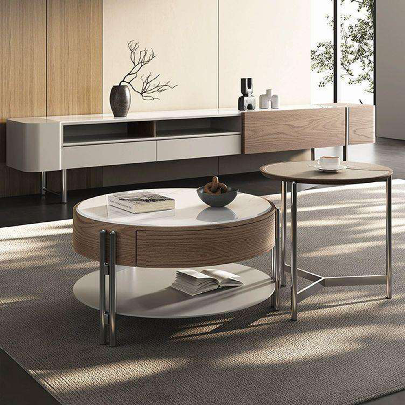 Larkin Round Luxe Coffee Table Set