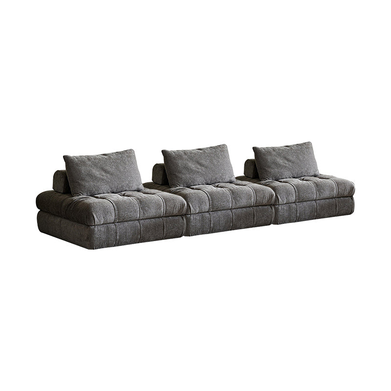 Block Modular White Sectional-Gray-3 Seater 129.9"