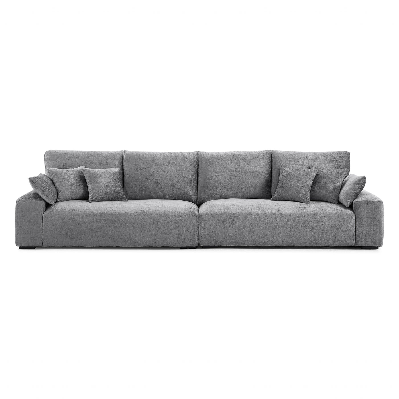 The Empress Gray Sofa Set-Gray-140.1"