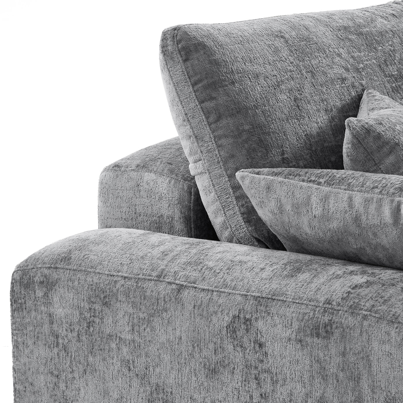 The Empress Beige Corner Sectional Sofa-Gray