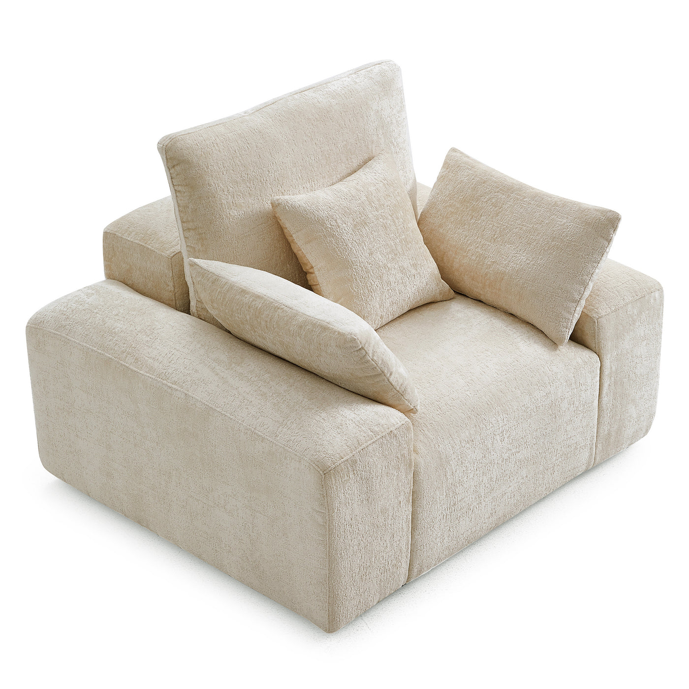 The Empress Beige Armchair-Beige