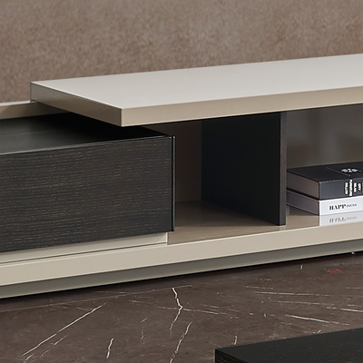 Slate & Ivory Modern TV Stand