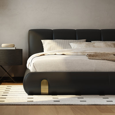 Aurelius Midnight Leather Bed