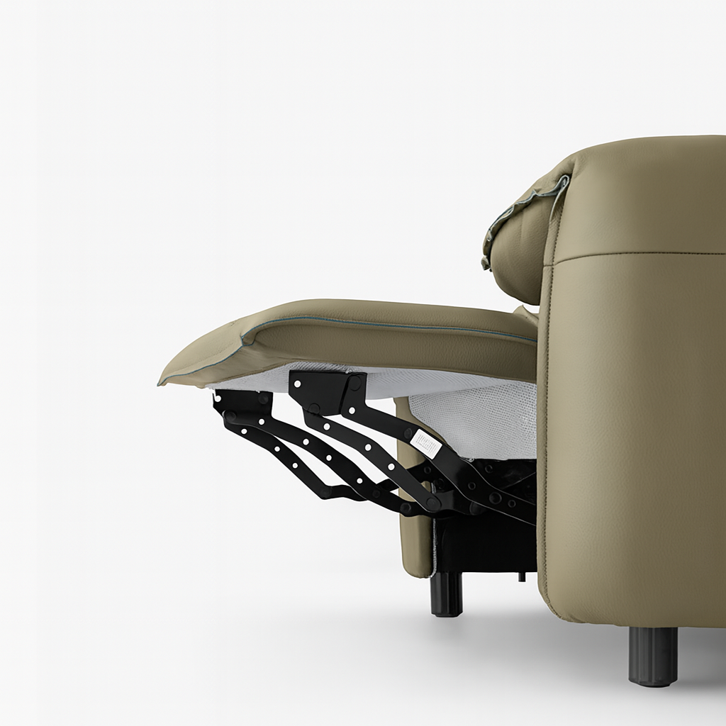 Elara Top Grain Leather Power Recliner Sofa-Olive