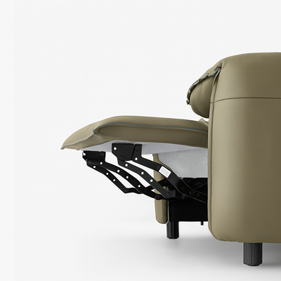 Elara Top Grain Leather Power Recliner Sofa-Olive