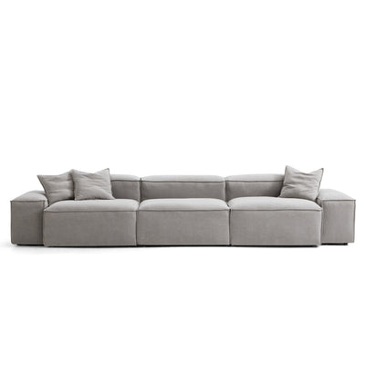 Freedom Modular Sofa-New Gray-143.7"-Low