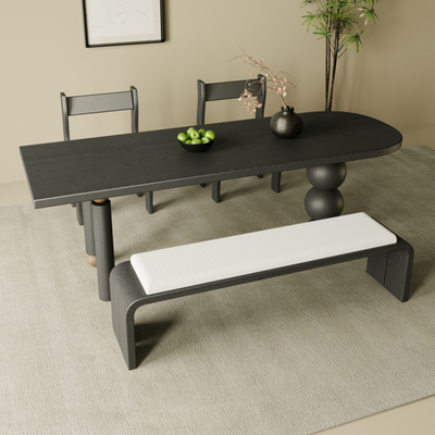 Sculpted Half Circle Dining Table