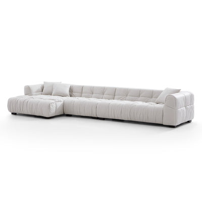 Boba Cream Leathaire Sectional Sofa-hidden