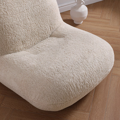 Puff Cream Accent Chair-Beige