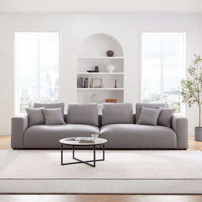 Nathan Modular Light Gray Polyester Fabric Sofa-Light Gray