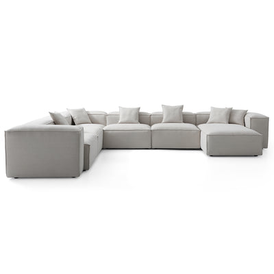 Freedom Modular Gray U Shaped Sectional Sofa-Gray-181.1"-High