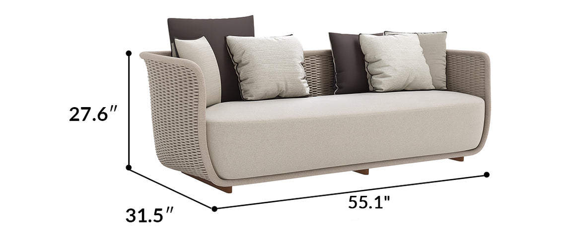 Laguna Outdoor Wicker Sofa Set with Cushions