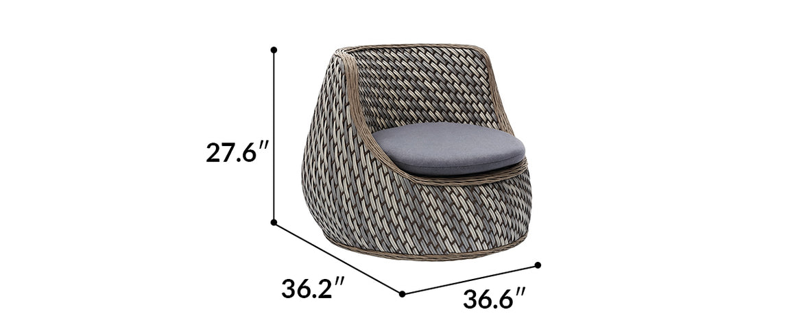 Strafford Woven Patio Lounge Set with Cushions