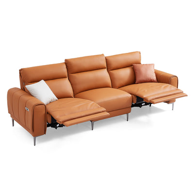 Louis Leather Power Recliner Sofa-hidden