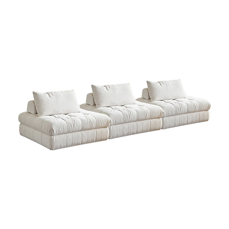 Block Modular White Sectional-White-3 Seater 129.9"