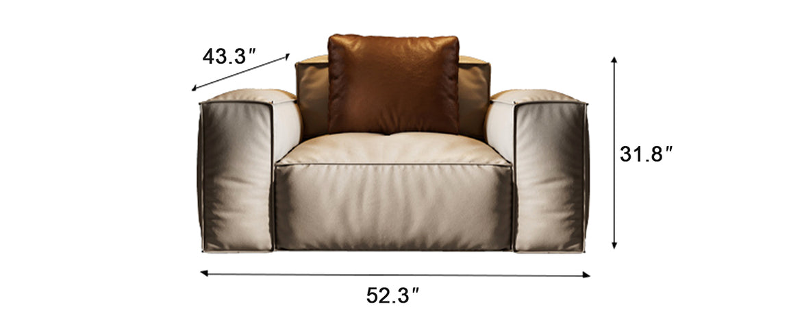 Sugar Cube Leather Sectional