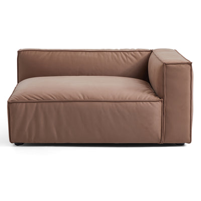 Luxury Minimalist Brown Fabric U Shaped Sectional Sofa-Brown