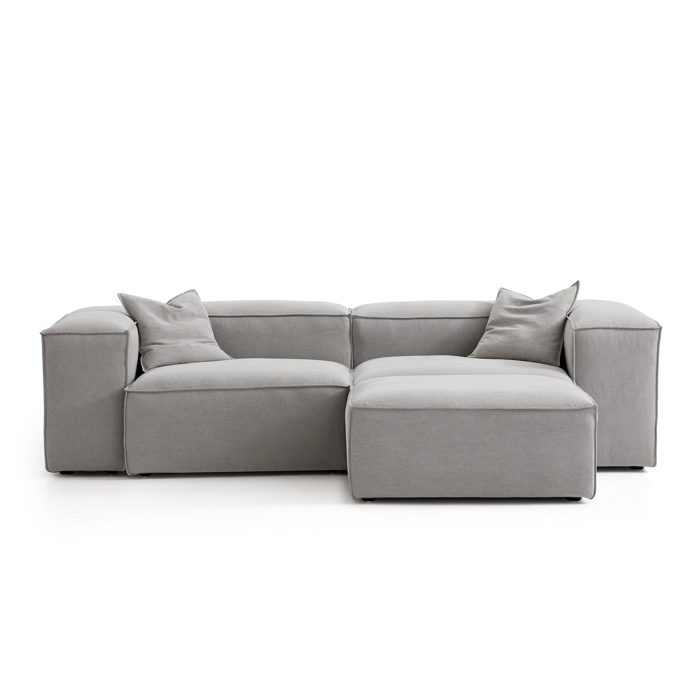 Freedom Modular Sofa with Ottoman-New Gray-106.3"-High