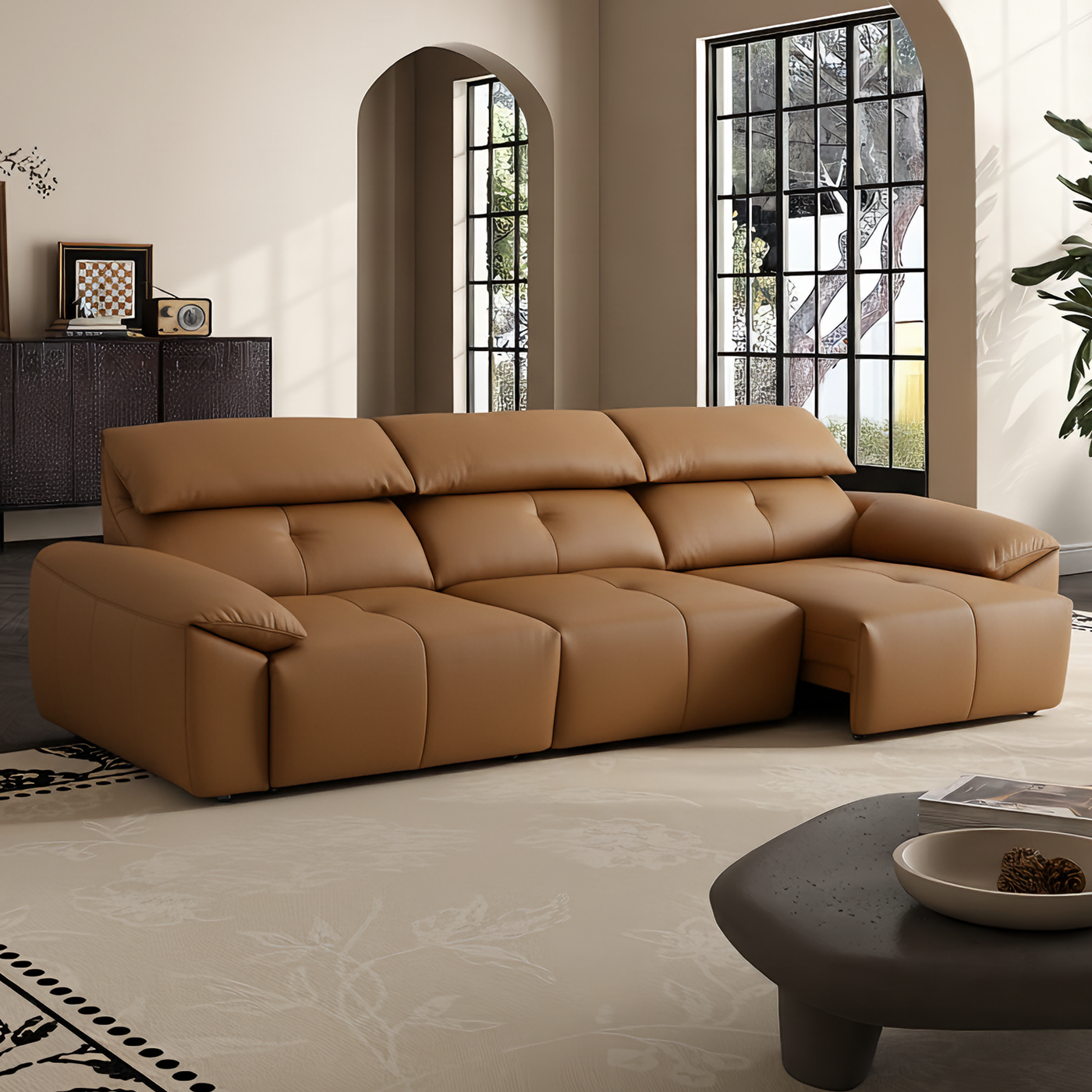 Mejas Leather Power Reclining Sofa