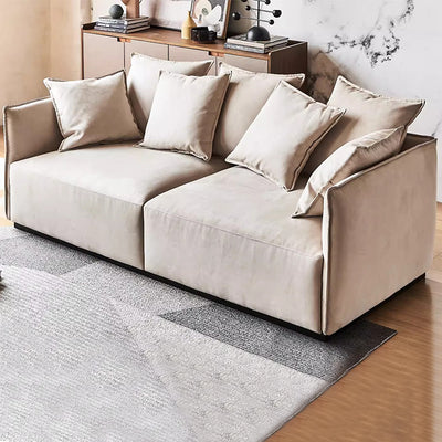 Filippo Khaki Velvet 3 seater Sofa-Khaki