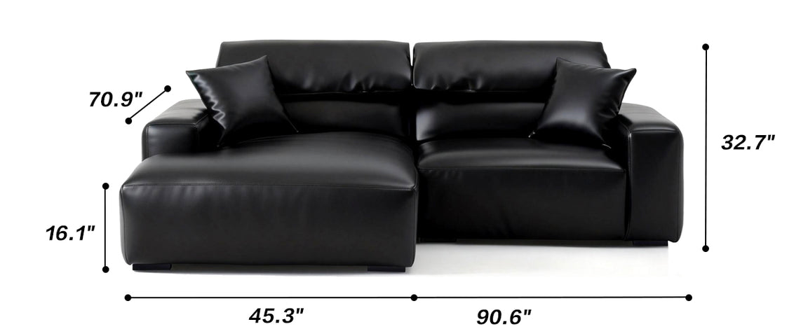 Chestnut Tan Leather Sectional