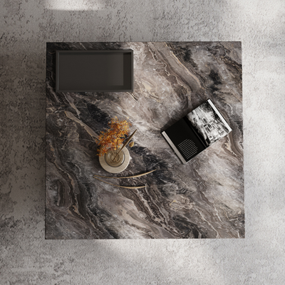 Dark Veined Square Coffee Table