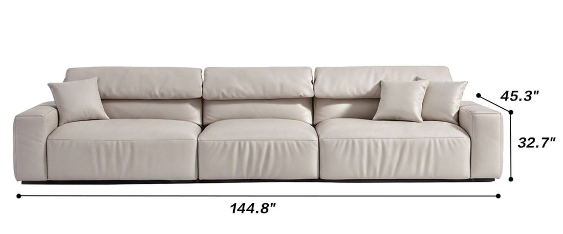 Chestnut Tan Leather Sofa