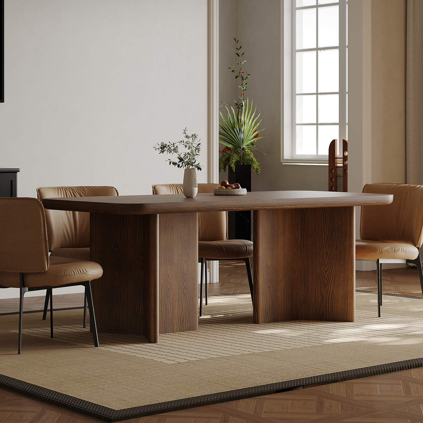 Arlo Curved-Back Dining Chair-22″