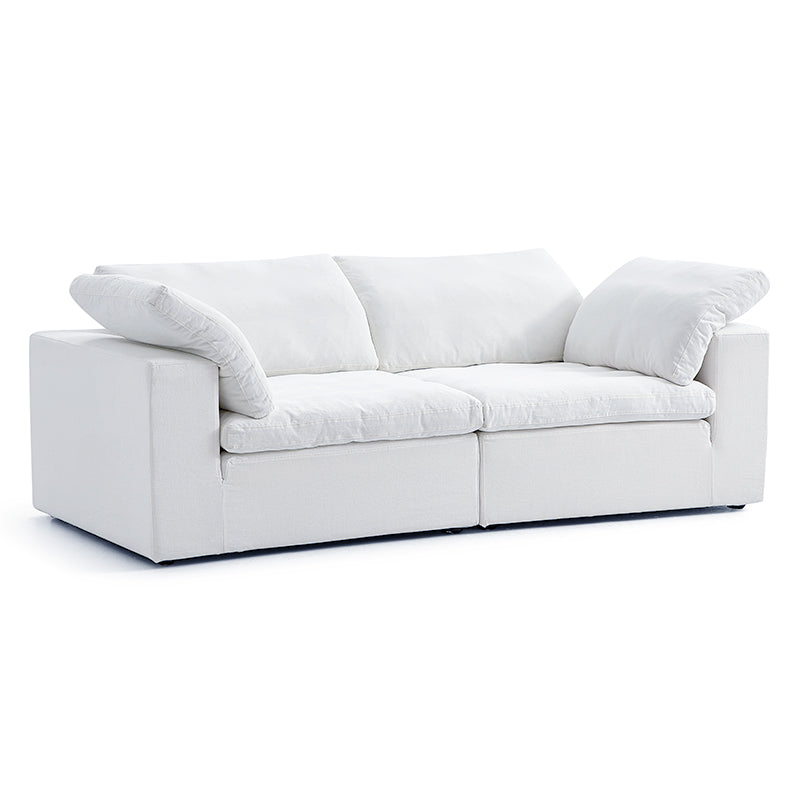 Tender Wabi Sabi Beige Sofa-White-90.6"