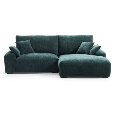 The Empress Green Sectional-Green-98.4″-Facing Right