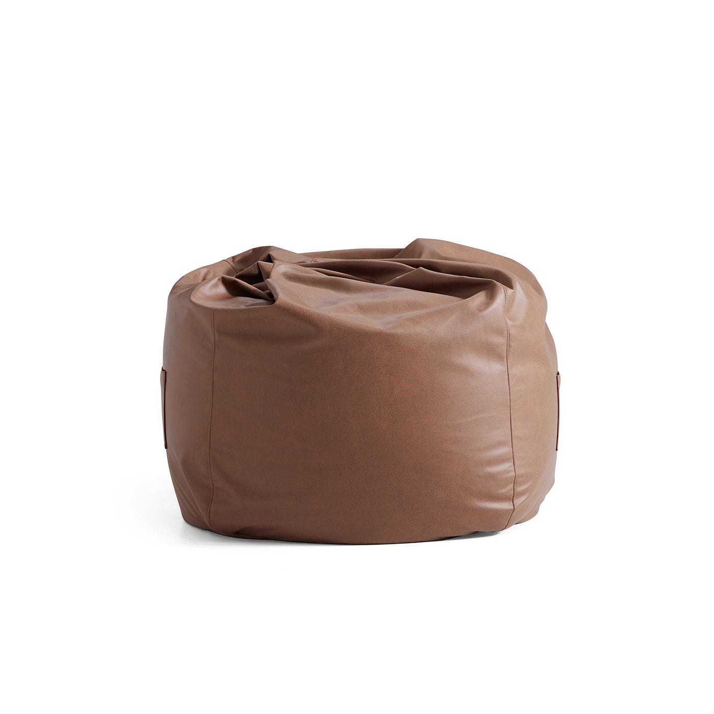 Litton Gray Leathaire Bean Bag-Brown