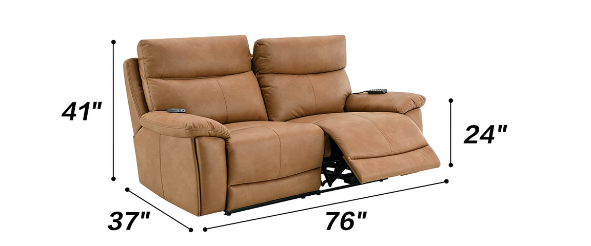 Gershwin Leather Power Reclining Sofa Loveseat and Recliner