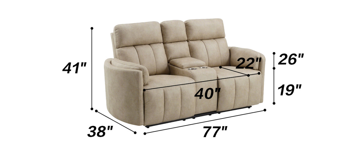 Maison Leathaire Power Recliner Sofa