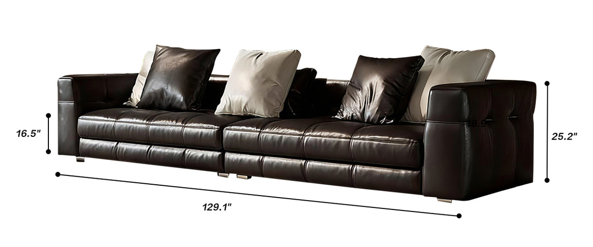 Blazer Black Leather Sofa