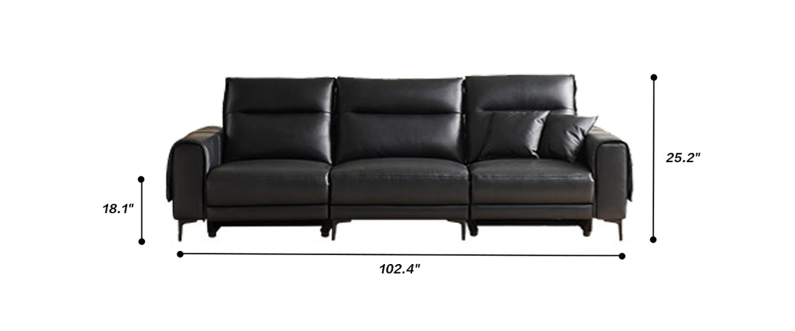Louis Leather Power Recliner Sleeper Sofa