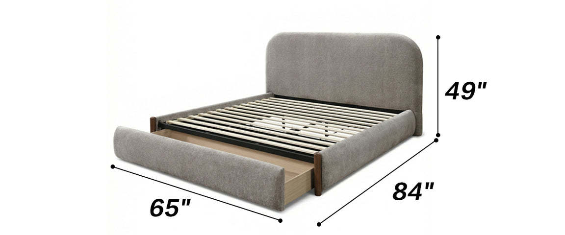 Noema Contemporary Upholstered Storage Bed