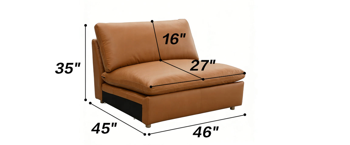 Relax Leather Modular Corner Sectional Sofa