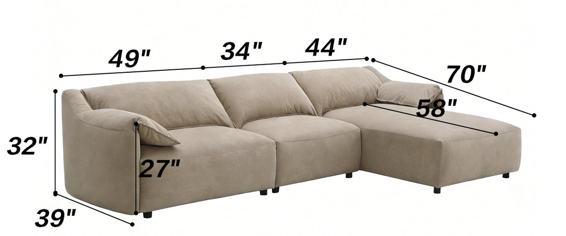 Dune Leathaire Modular Sectional Sofa