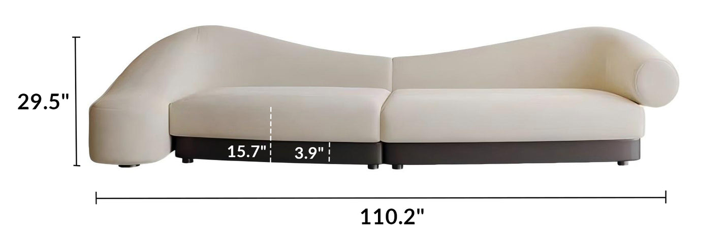 Arcana Curved Premium Velvet Sofa