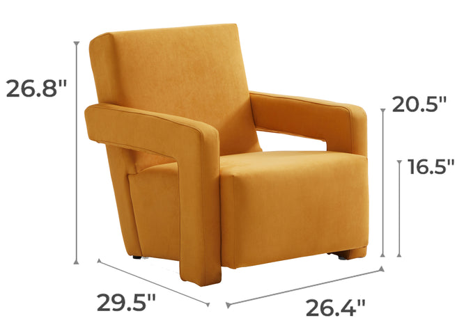 Nova Lemon Matt Fabric Utrecht Armchair