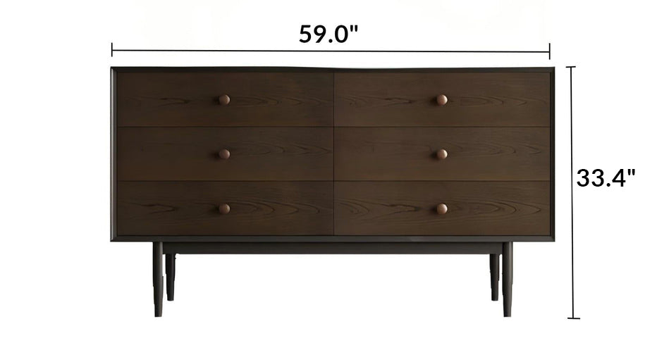 Napoli Dark Walnut Storage Sideboard Cabinet