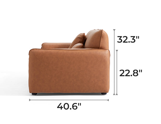 Milano Moda Minimalist Brown Sofa