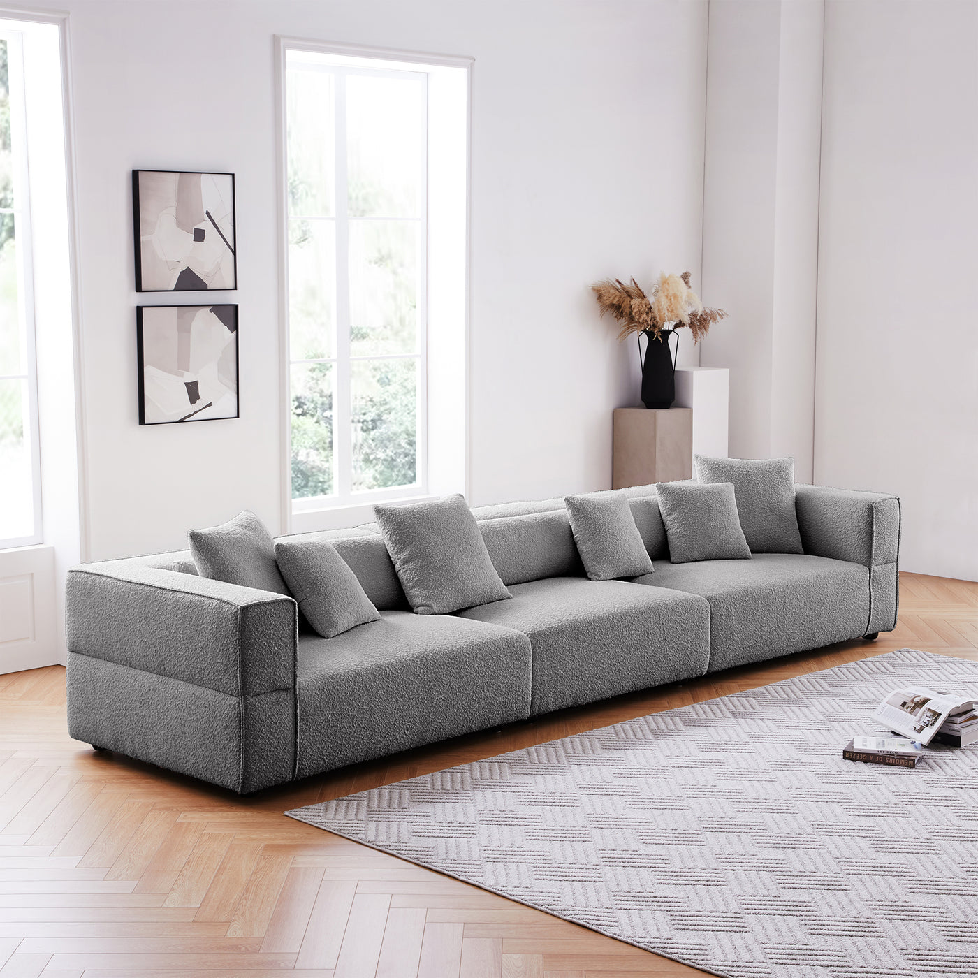 Nordic Modern Gray Sofa-Gray