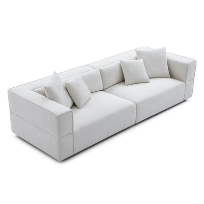 Nordic Modern Gray Sofa-White-4 Seater 103.1"