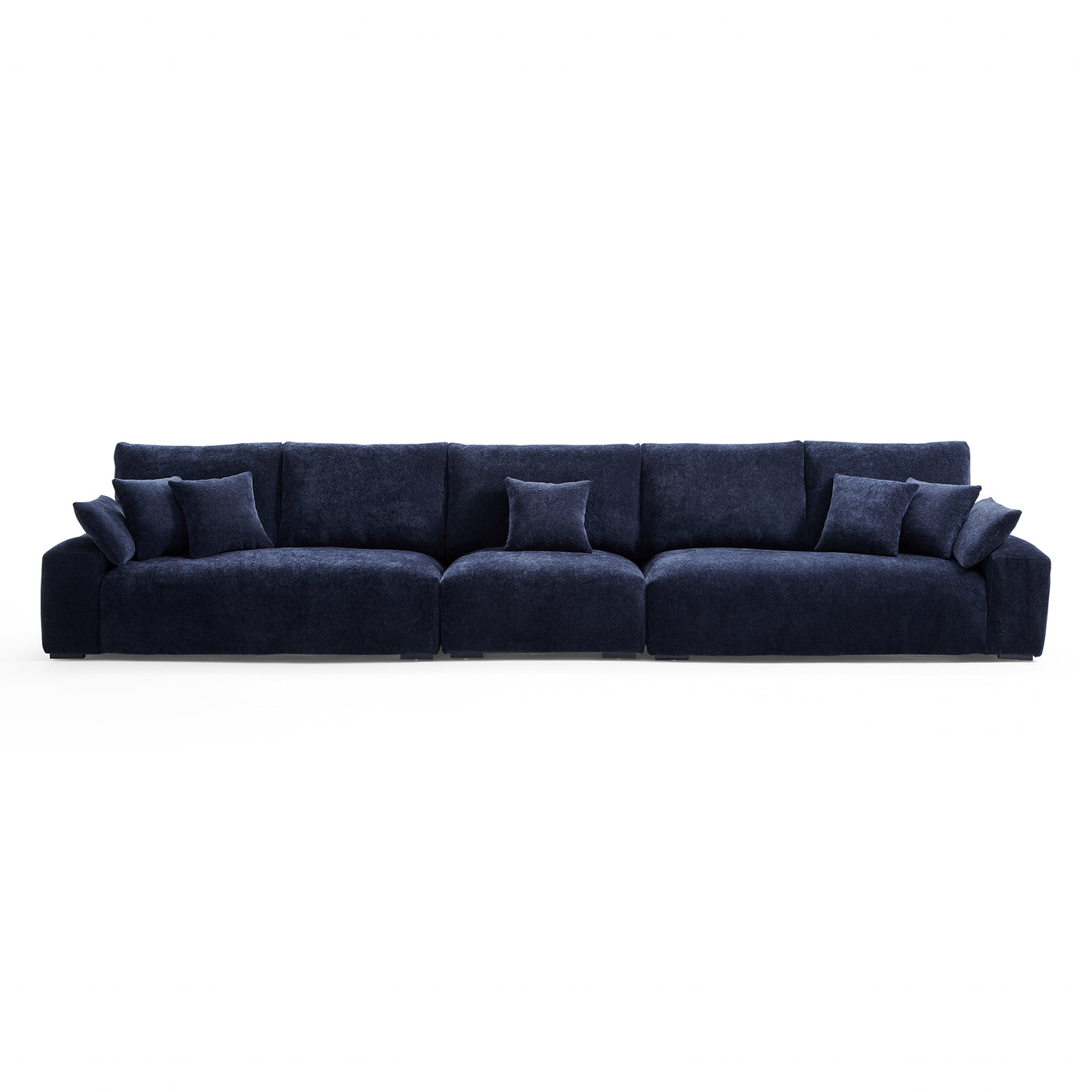 The Empress Navy Blue Sofa Set-Navy Blue-175.6"