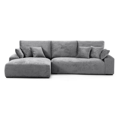 The Empress Beige Sectional-Gray-115.4"-Facing Left