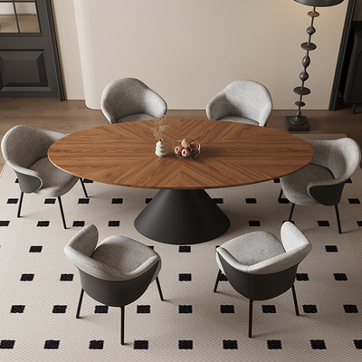 Apex Walnut Ellipse Dining Table