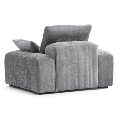 The Empress Gray Armchair-Gray